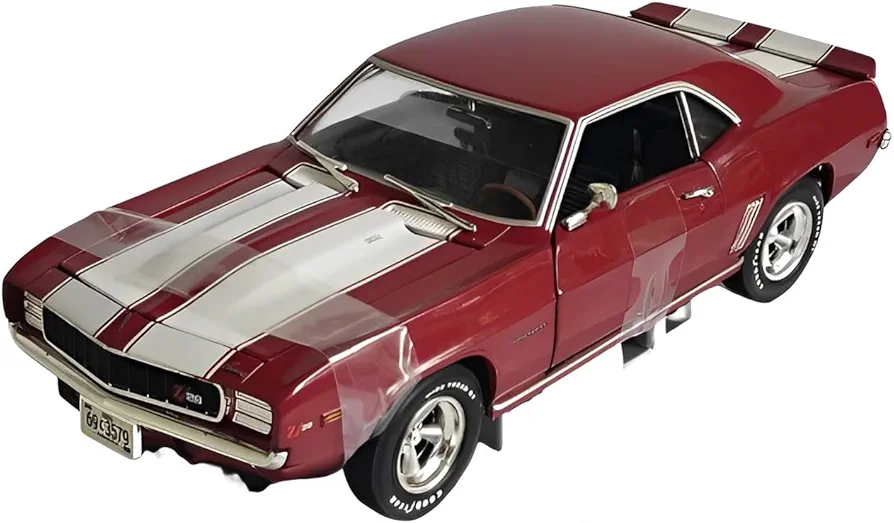 Scale Car Models for Chevrolet Camaro Z-28 1969 1:18 Alloy Car Model Simulation Metal Toy Car Boy Gift Pre-Built Model Vehicles