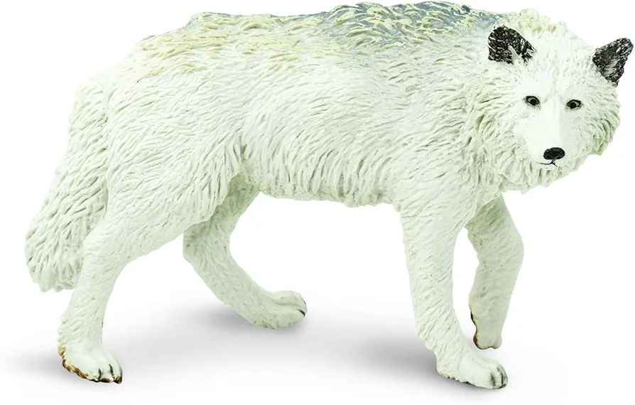 Safari Ltd. White Wolf Figurine - Realistic, Hand-Painted 3.6" Model Figure - Educational Toy for Boys, Girls & Kids Ages 3+