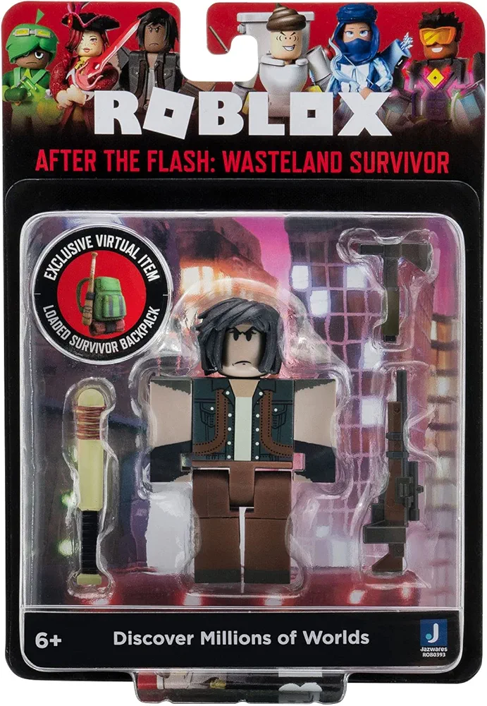 Roblox Action Collection - After The Flash: Wasteland Survivor Figure Pack [Includes Exclusive Virtual Item]