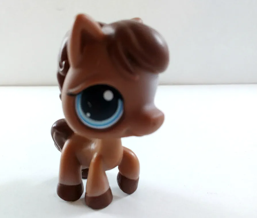 Horse #337 (No Saddle: Brown) - Littlest Pet Shop (Retired) Collector Toy - LPS Collectible Replacement Single Figure - Loose (OOP Out of Package & Print)