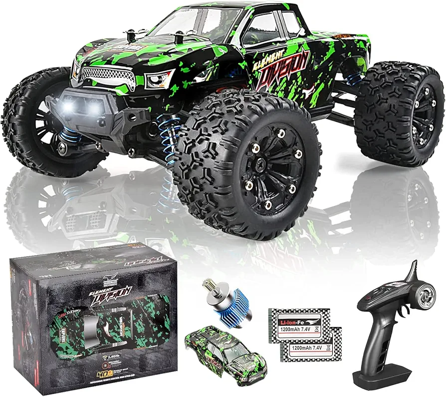 1:18 Scale All Terrain RC Cars, 40KM/H High Speed 4WD Remote Control Car with 2 Rechargeable Batteries, 4X4 Off Road Monster Truck, 2.4GHz Electric Vehicle Toys Gifts for Kids and Adults