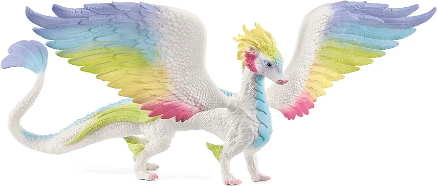 Schleich bayala Rainbow Dragon Toy Figurine with Movable Wings, Ages 5+, Dragon Toys for Girls