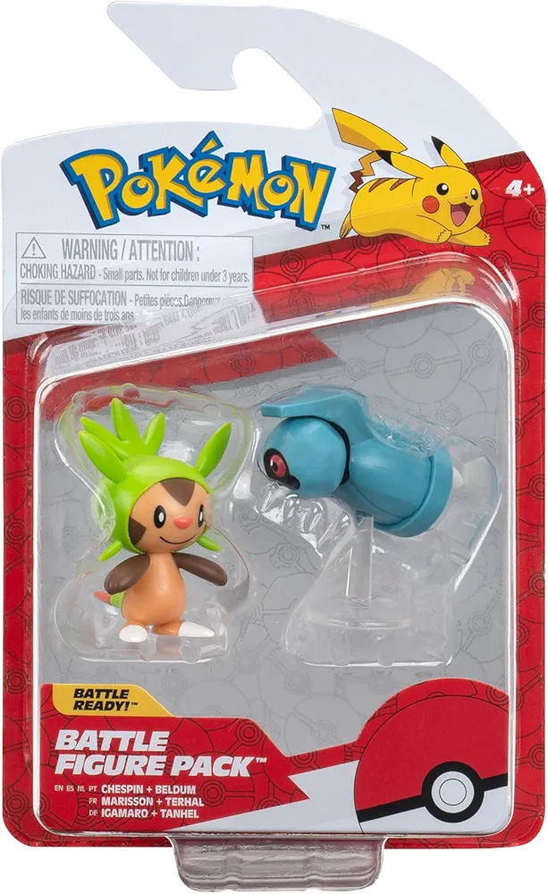 POKEMON Battle Figure CHESPIN and BELDUM