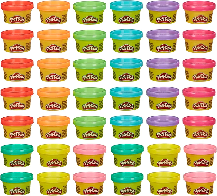 Play-Doh Bulk Handout 42-Pack of 1-Ounce Modeling Compound Cans, Back to School Classroom Supplies, Kids Arts & Crafts, Preschool Toys, Ages 2+ (Amazon Exclusive)