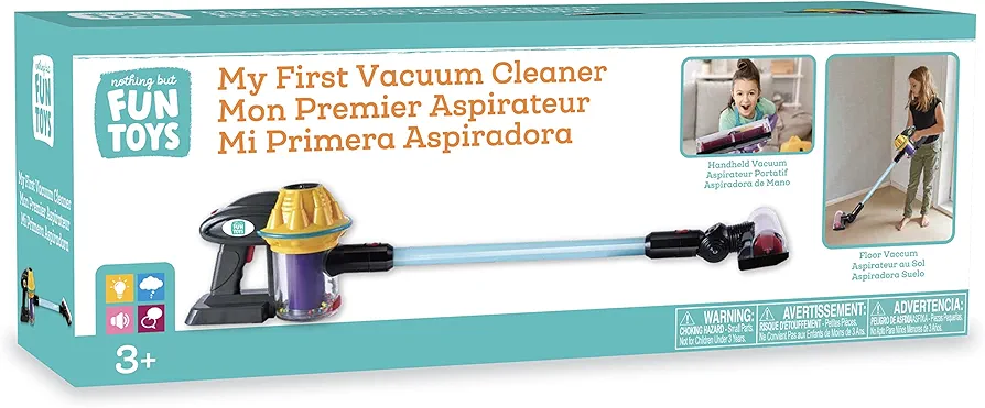 My First Vacuum Cleaner Lights & Sounds Playset Designed for Children Ages 3+ Years, Multicolor