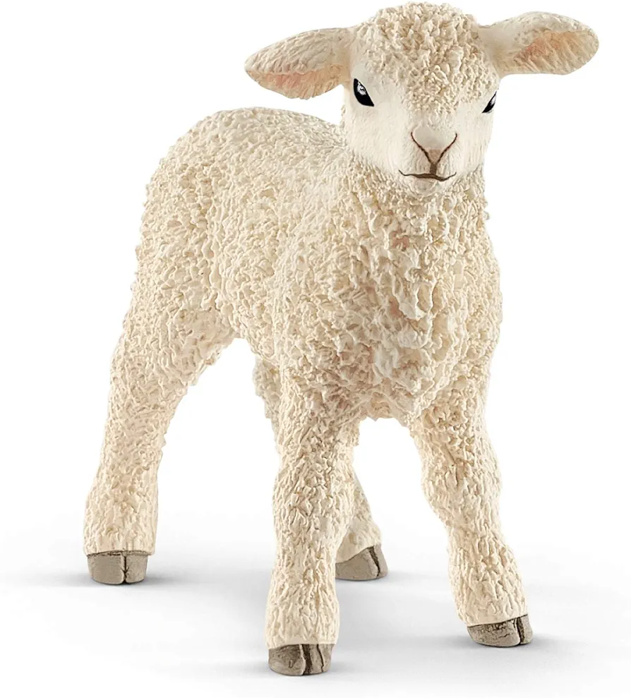 Schleich Farm World, Realistic Farm Animal Toys for Boys and Girls, Baby Lamb Toy Figurine