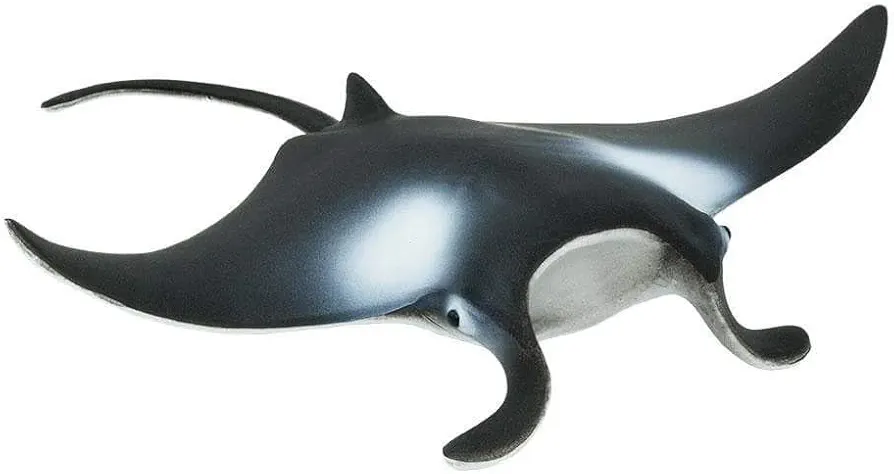 Safari Ltd. Manta Ray Figurine - Realistic 4" Sea Creature Figure - Educational Toy for Boys, Girls, and Kids Ages 3+