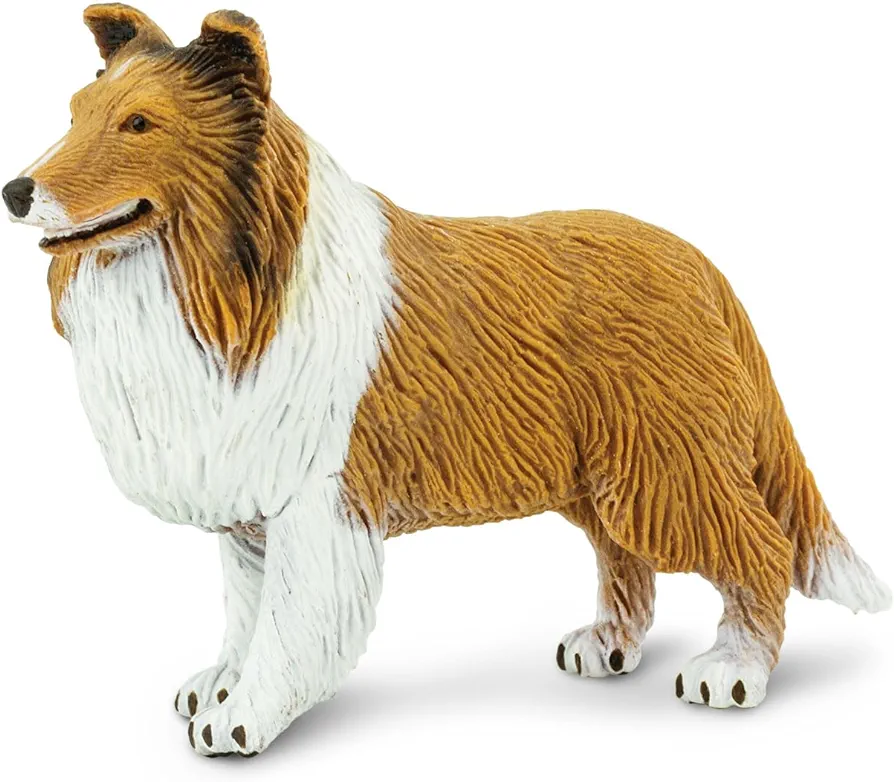 Safari Ltd. Collie Figurine - Lifelike 4" Dog Figure - Educational Toy for Boys, Girls, and Kids Ages 3+