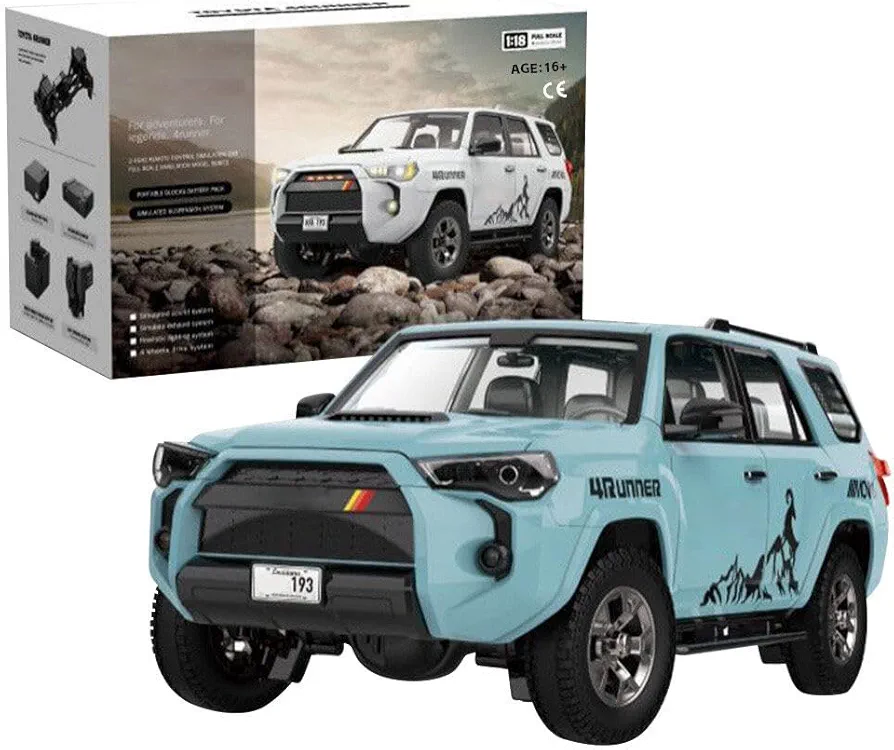 MINDEN G-52 1/18 Scale 2.4GHz Electric Brushed Off-Road Climbing Car 4WD RC Vehicle Model, Off-Road Climbing Vehicle Models for Kids and Adults (Standard RTR Version/Blue), 28.2 x 12.3 x 10.8cm