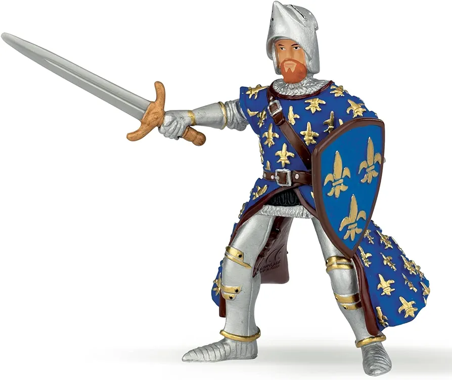 Papo -Hand-Painted - Figurine -Medieval-Fantasy -Blue Prince Philip -39253 - Collectible - for Children - Suitable for Boys and Girls - from 3 Years Old