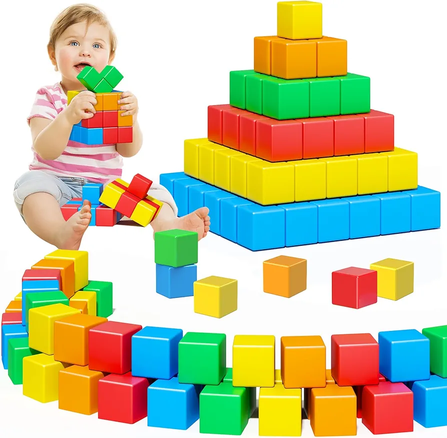 1.41 inch Magnetic Blocks Toddlers Toys for 3 4 5 6 7+ Year Olds Girls Boys Large Magnetic Building Blocks for Kids Age 3-5 STEM Magnetic Cubs Toy for Age 4-8 Children Christmas Birthday Gifts