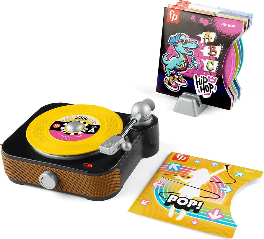 Fisher-Price Musical Toy, Rockin’ Record Player for Preschool Pretend Play for Kids Ages 3+ Year