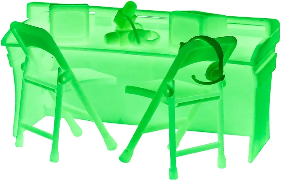 Glow in The Dark Commentator Table Playset for WWE & AEW Wrestling Action Figures