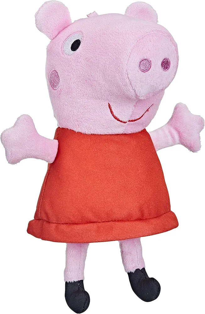 Peppa Pig Toys Giggle 'n Snort Plush Doll, Interactive Stuffed Animal with Sound Effects, Preschool Toy for Kids Ages 12 Months and Up 7.5 Inch