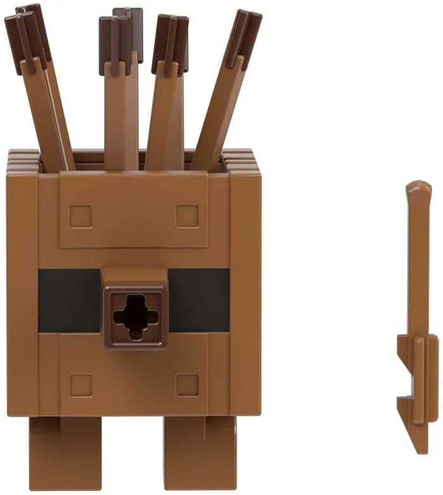 Mattel Minecraft Legends Action Figure, Plank Golem with Attack Action & Accessory, Collectible Toy, 3.25-inch