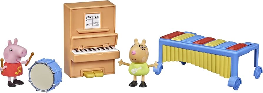 Peppa Pig Peppa's Adventures Peppa's Making Music Fun Preschool Toy, 2 Figures and 3 Accessories, Back to School Gifts for Kids, Ages 3+