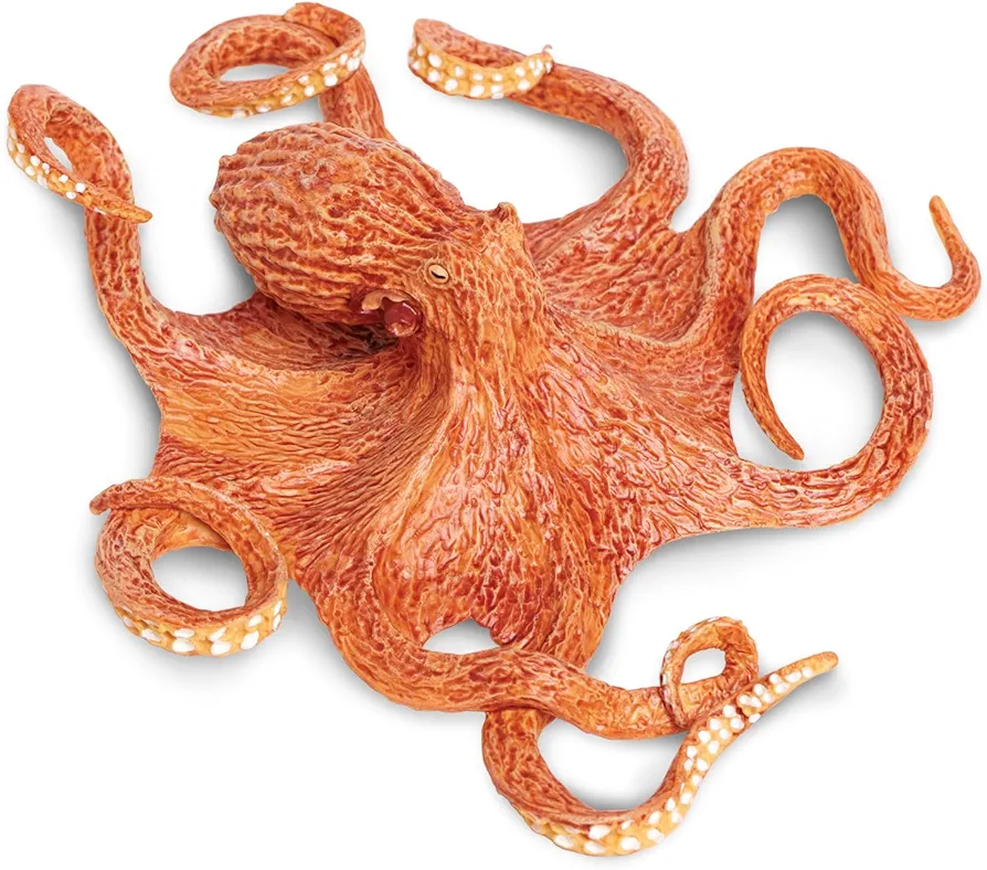 Safari Ltd. Giant Pacific Octopus Figurine - Lifelike 8" Model Figure - Educational Toy for Boys, Girls, and Kids Ages 3+