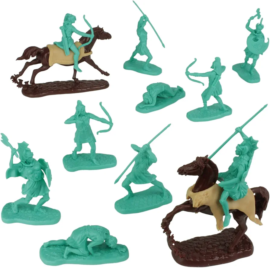 LOD Trojan WAR Plastic Amazon Warrior Figures - 12pc Ancient Female Toy Soldiers