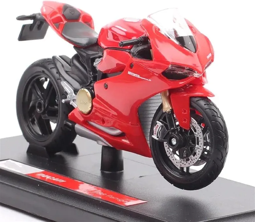 Die Cast Motorcycle 1/18 Scale for Ducati 1199 Panigale R Superbike Diecast and Toy Car Model Replica Kids Gift Collection Motorcycle Toys