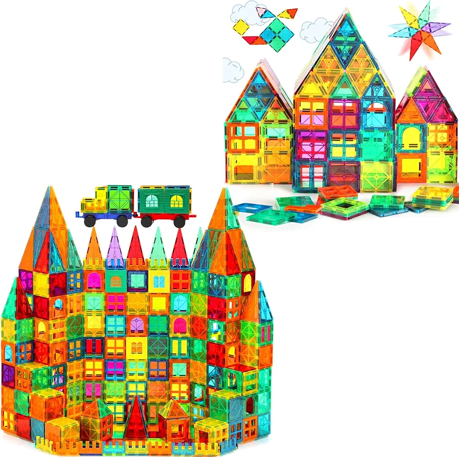 Magnet Tiles, 100Pcs+60Pcs Magnetic Building Blocks