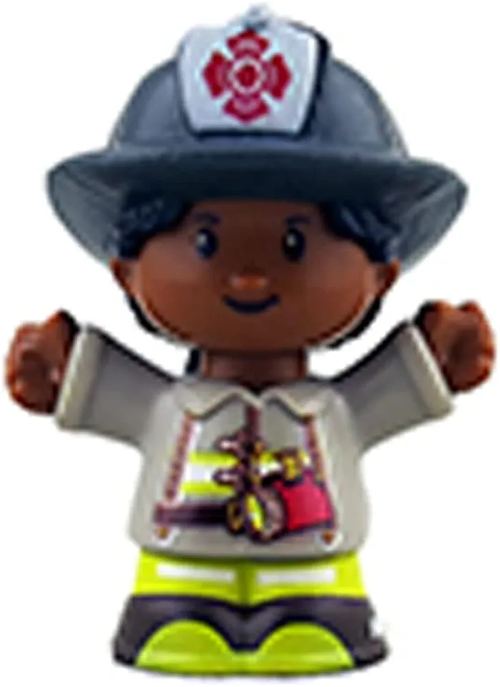 Replacement Part for Fisher-Price Little People to The Rescue Fire Truck Playset - GGT34 ~ Replacement African American Fireman Fire Fighter Figure ~ Works with Other Playsets As Well!