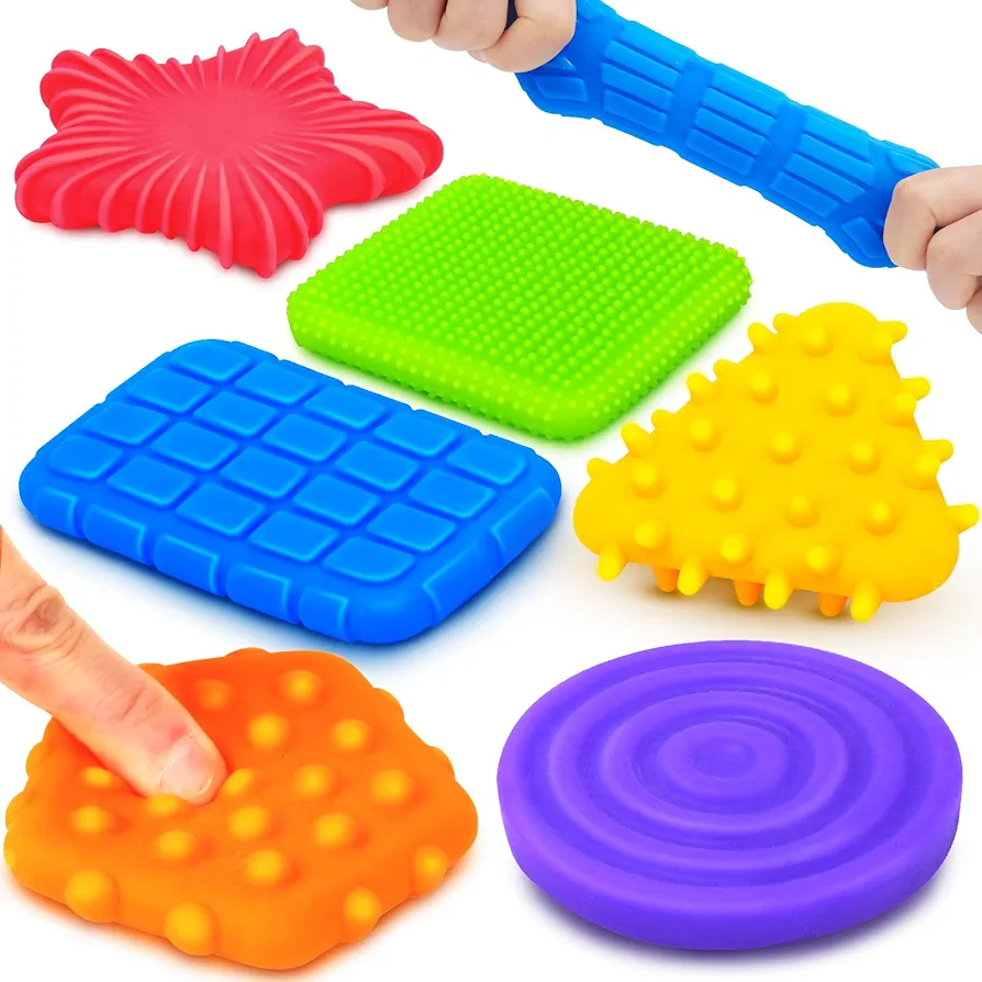 Squishy Sensory Toys for Kids Toddlers: Super Soft & Textured Sensory Fidget Toy for Autistic Children Special Needs | Stress Calming Toys for Kids | Baby Stocking Stuffers for Autism, ADHD