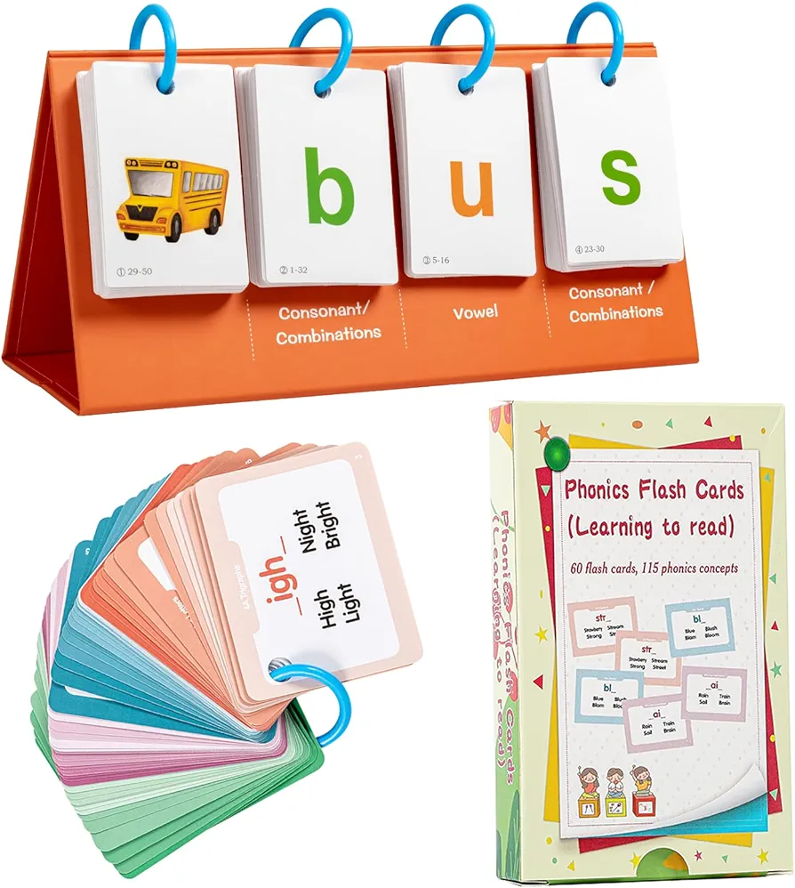 CVC, CVCC & CCVC Word Games, Phonics Games Sight Words Flash Cards, CVC Words Spelling for Kindergarten Classroom, Prek Preschool Phonics Learning Activity, Montessori Speech Therapy Toys