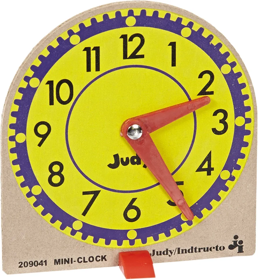 Judy Instructo Mini-Clocks - 4 1/8 x 4 inches - Set of 12, Size 6