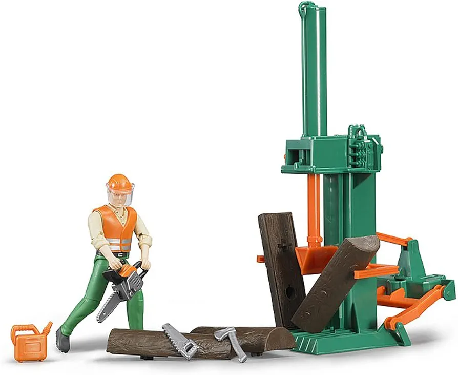 Bruder Toys bworld Logging Set with Man