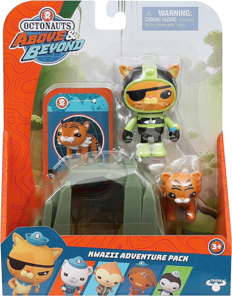 Octonauts 61100 above & Beyond | Deluxe Toy Figure | Kwazii Adventure Pack | Recreate Missions, Green