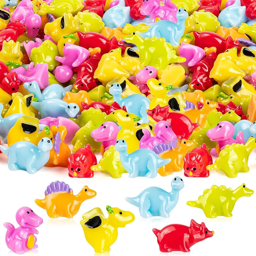 96PCS Mini Dinosaur Figures Resin Small Dinosaur Toys Garden Mini Dinosaurs Realistic