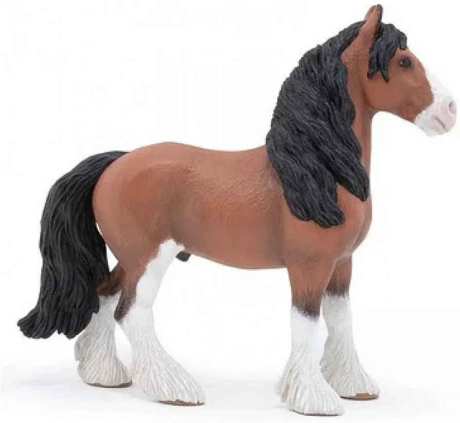 Papo 51571- Figure - Clydesdale Horse, Multicolor