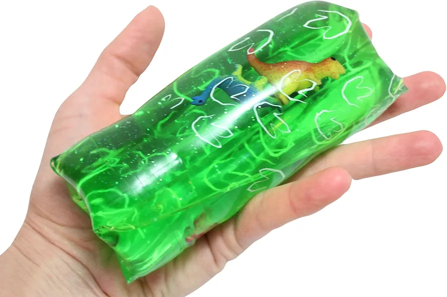 Curious Minds Busy Bags Jumbo Dinosaur Water Snake Wiggler - Slippery Tube Toy Novelty Trick