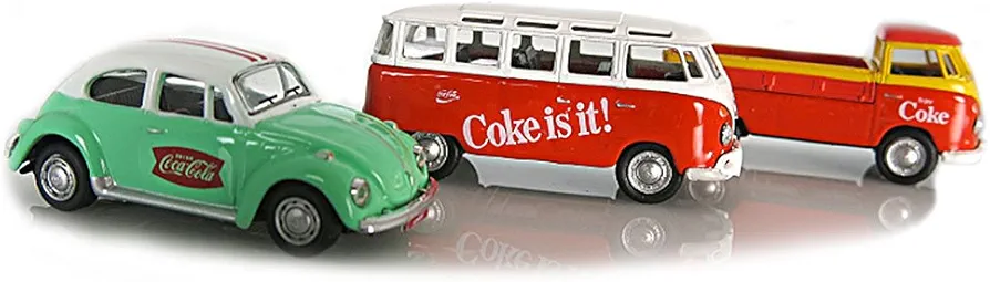 Motor City Classics 1:72 VW Gift Set Beetle T1 Pickup Samba Bus