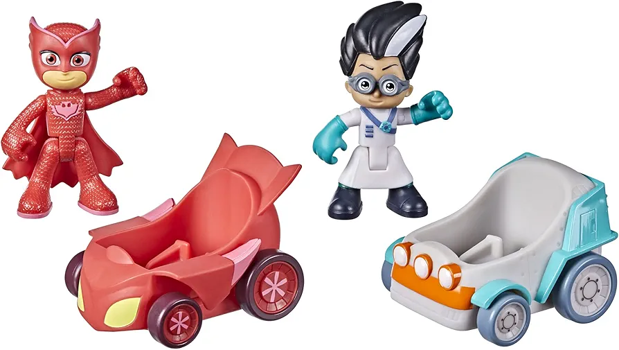 PJ Masks Owlette vs Romeo Battle Racers Preschool Toy, Vehicle and Action Figure Set for Kids Ages 3 and Up