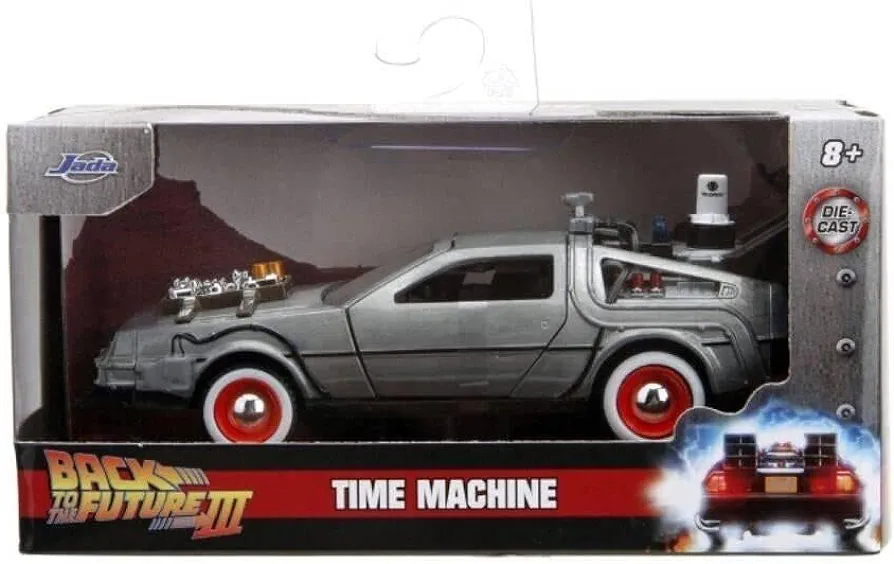 Jada Toys Back to The Future Part III 1:32 Time Machine Die-cast Car, Toys for Kids and Adults