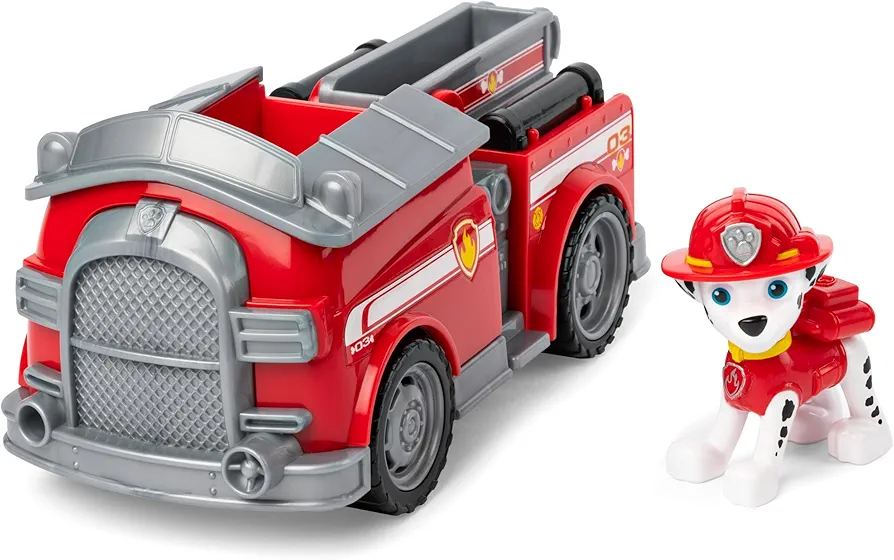 Paw Patrol, Marshall’s Fire Engine Vehicle with Collectible Figure, for Kids Aged 3 and Up