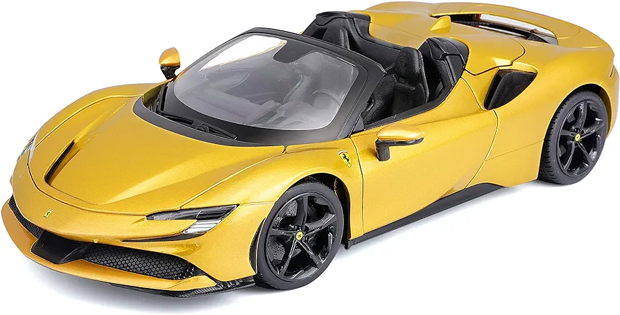 Bburago May Chef Group 16016 BBURAGO 1:18 Ferrari SF 90 Spider Gold Children's Vehicle for Ages 3 Years, Yellow, 1:18 Scale (18-16016-00000022)