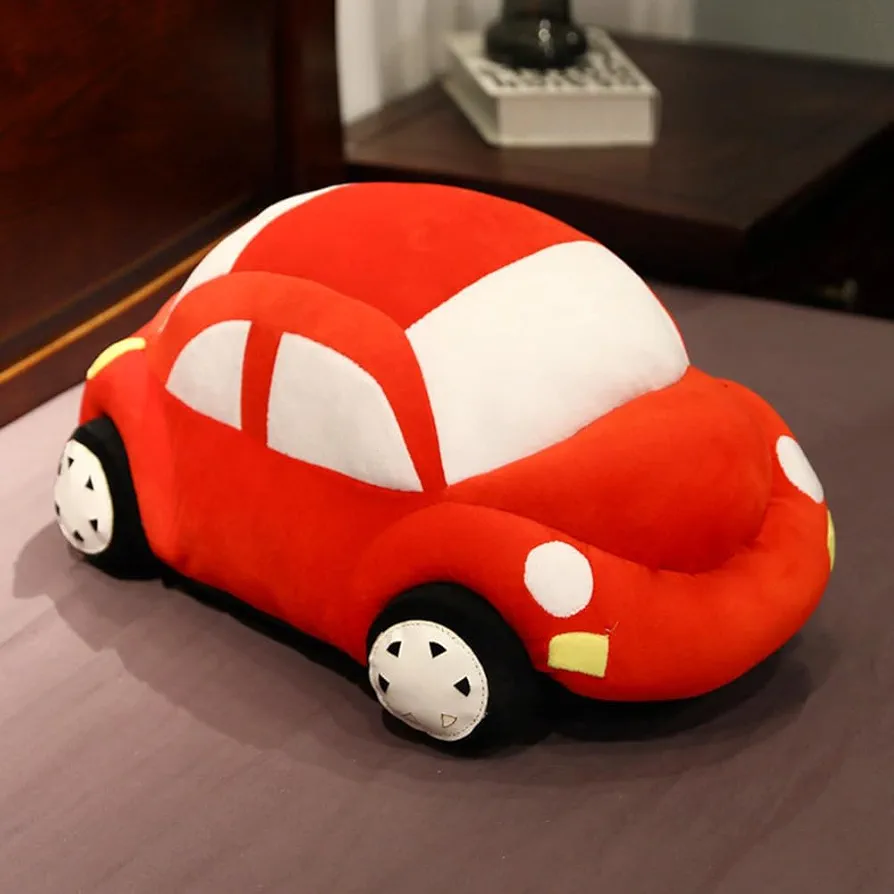 12 inch Car Plush Toy, Car Shaped Plush Pillow, Super Cute Car Plush Cushion, Great Gift for Kids or Birthday Party (Red)